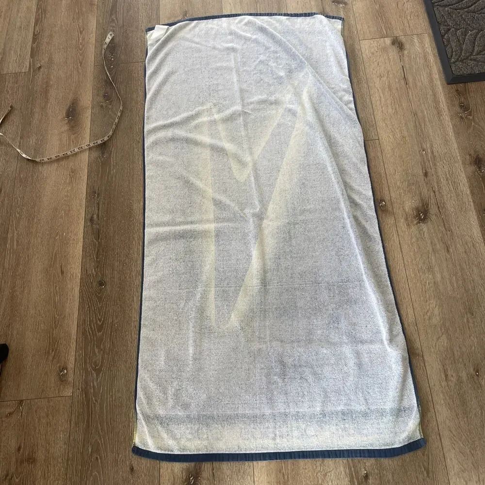Vintage SPEEDO TM Blue Yellow Beach Towel 100% Cotton